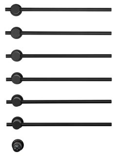 Полотенцесушитель электрический встраиваемый Wonzon & Woghand Baden WW-AL366-MB 55x78 см с внутренней частью чёрный матовый